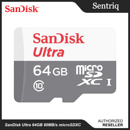 SanDisk Ultra 64GB 80MB/s microSDXC UHS-I Memory Card (Original) 7 Years Warranty