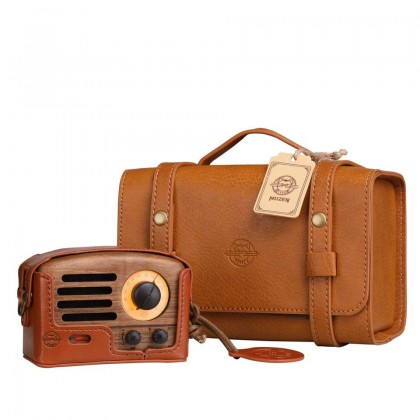 Muzen OTR Walnutwood Portable FM Radio Bluetooth Speaker